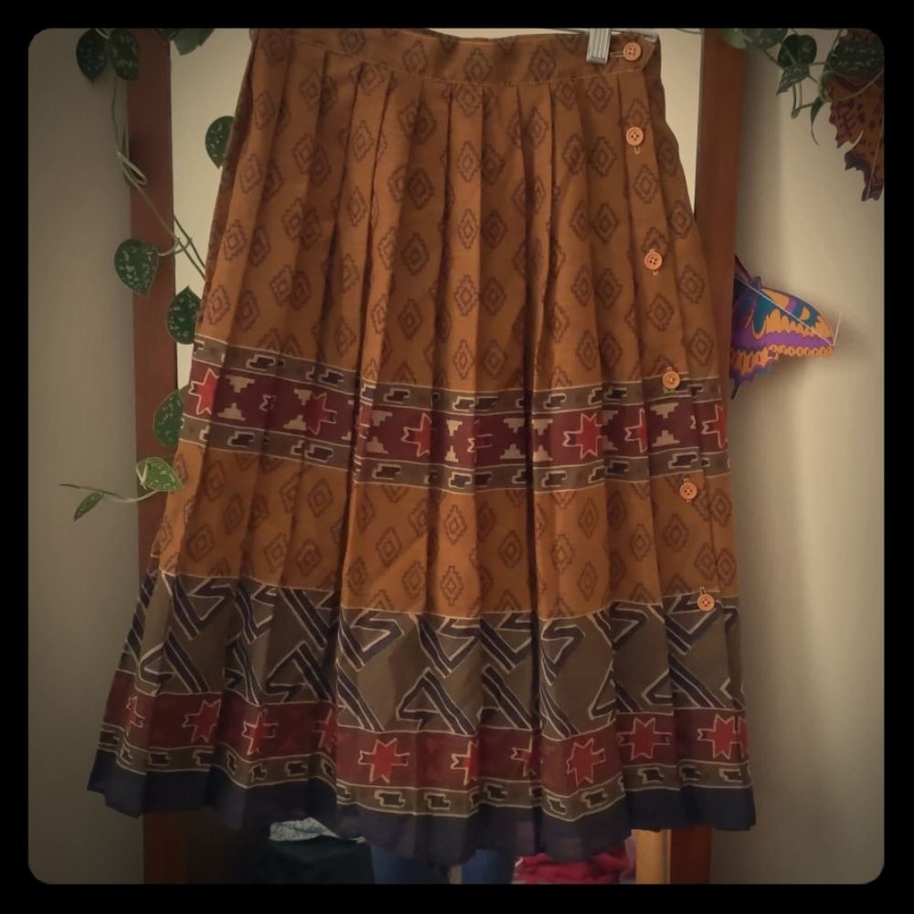 Vintage Southwestern pattern skirt xs